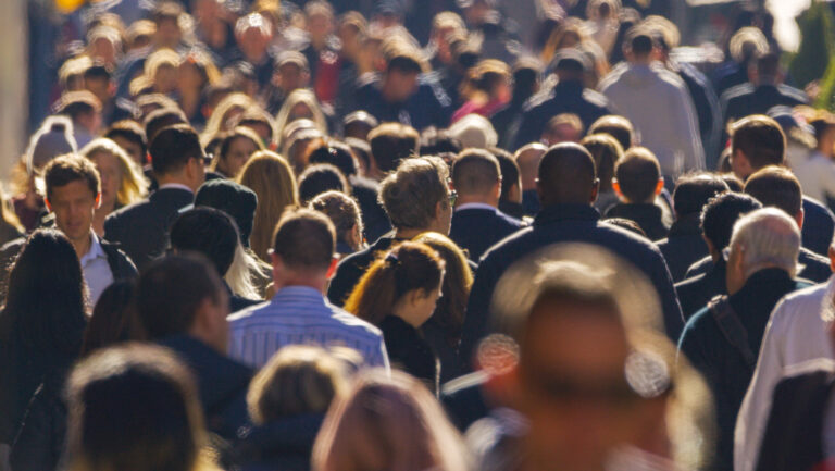 Photo of a crowd of people