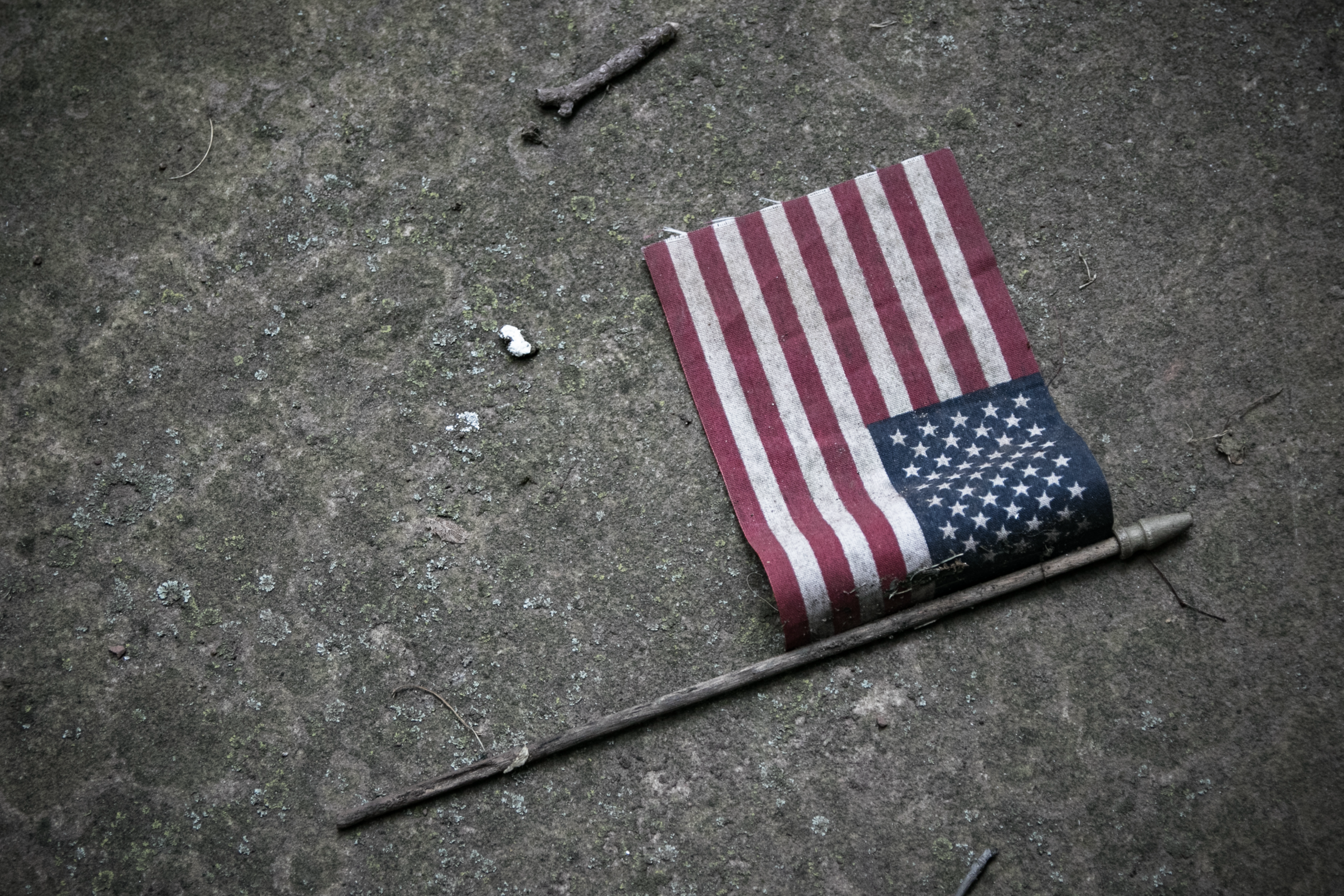 flag on ground